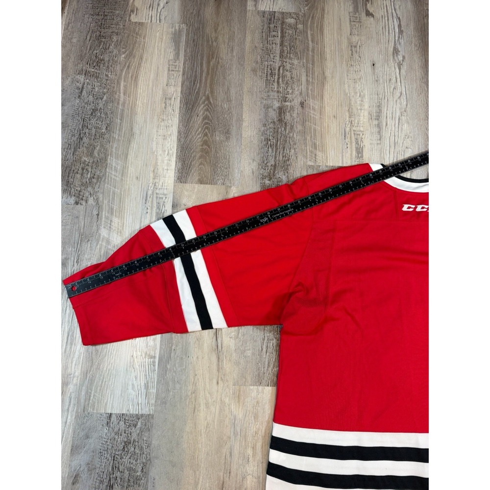 CCM NHL Shield Hockey Jersey Mens Large Red Black White Blank Back - Picture 6 of 9